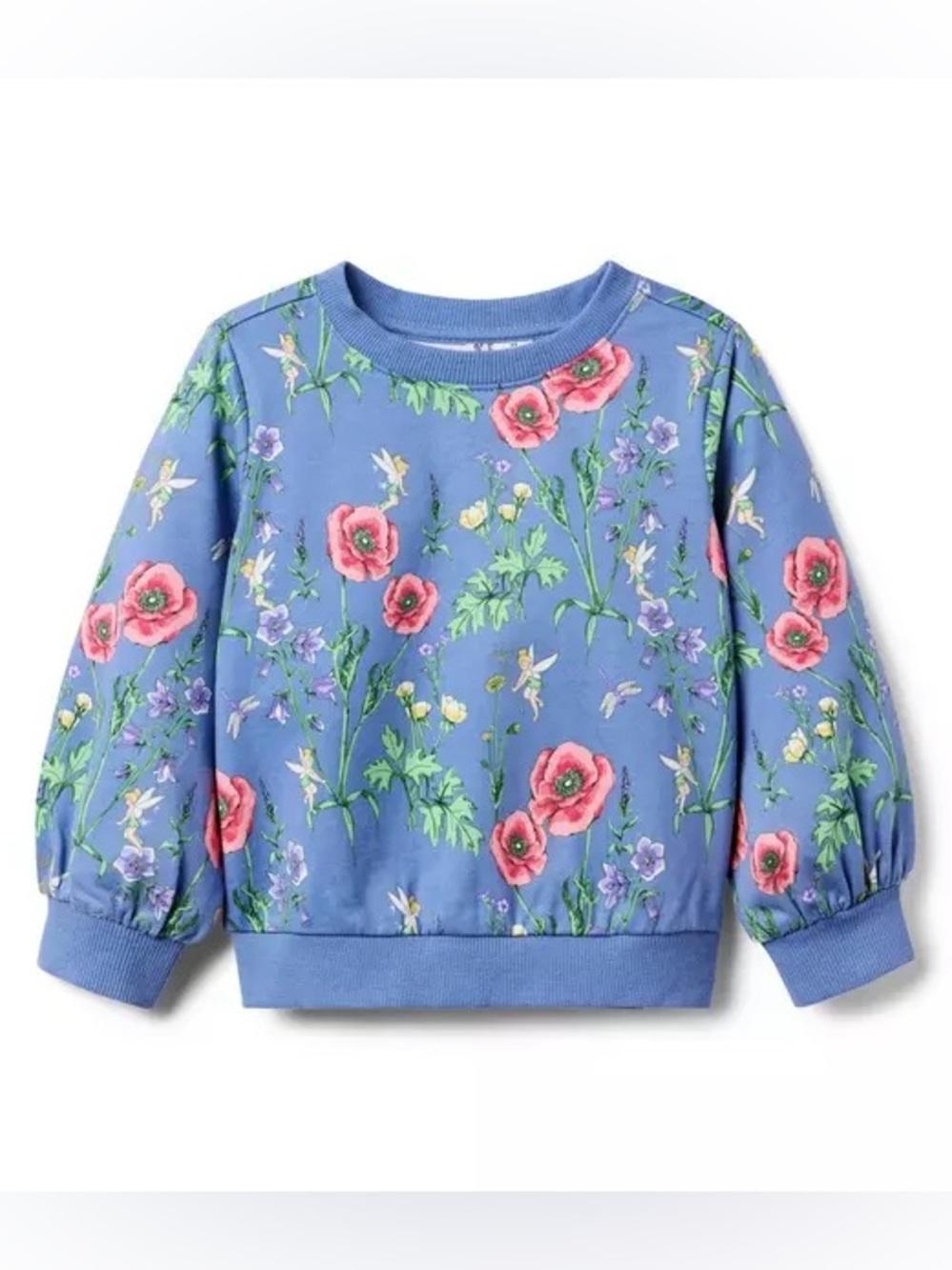 Janie and Jack Disney Tinker Bell Floral Sweatshirt